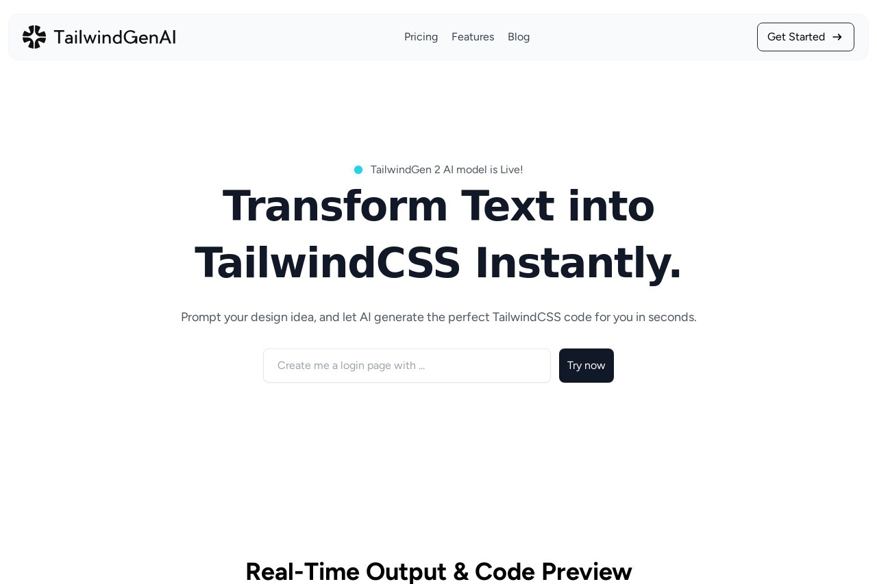TailwindCSS Code Generator