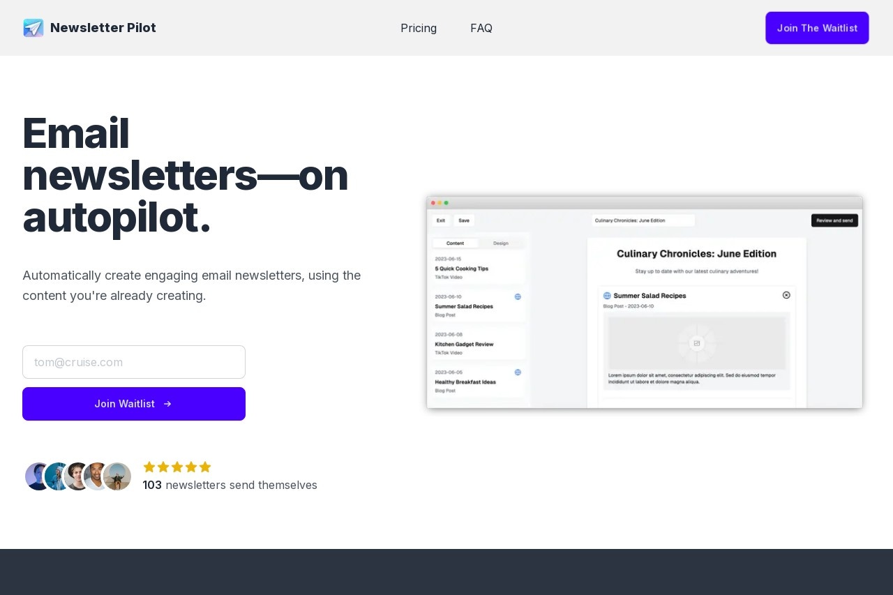 Newsletter Pilot