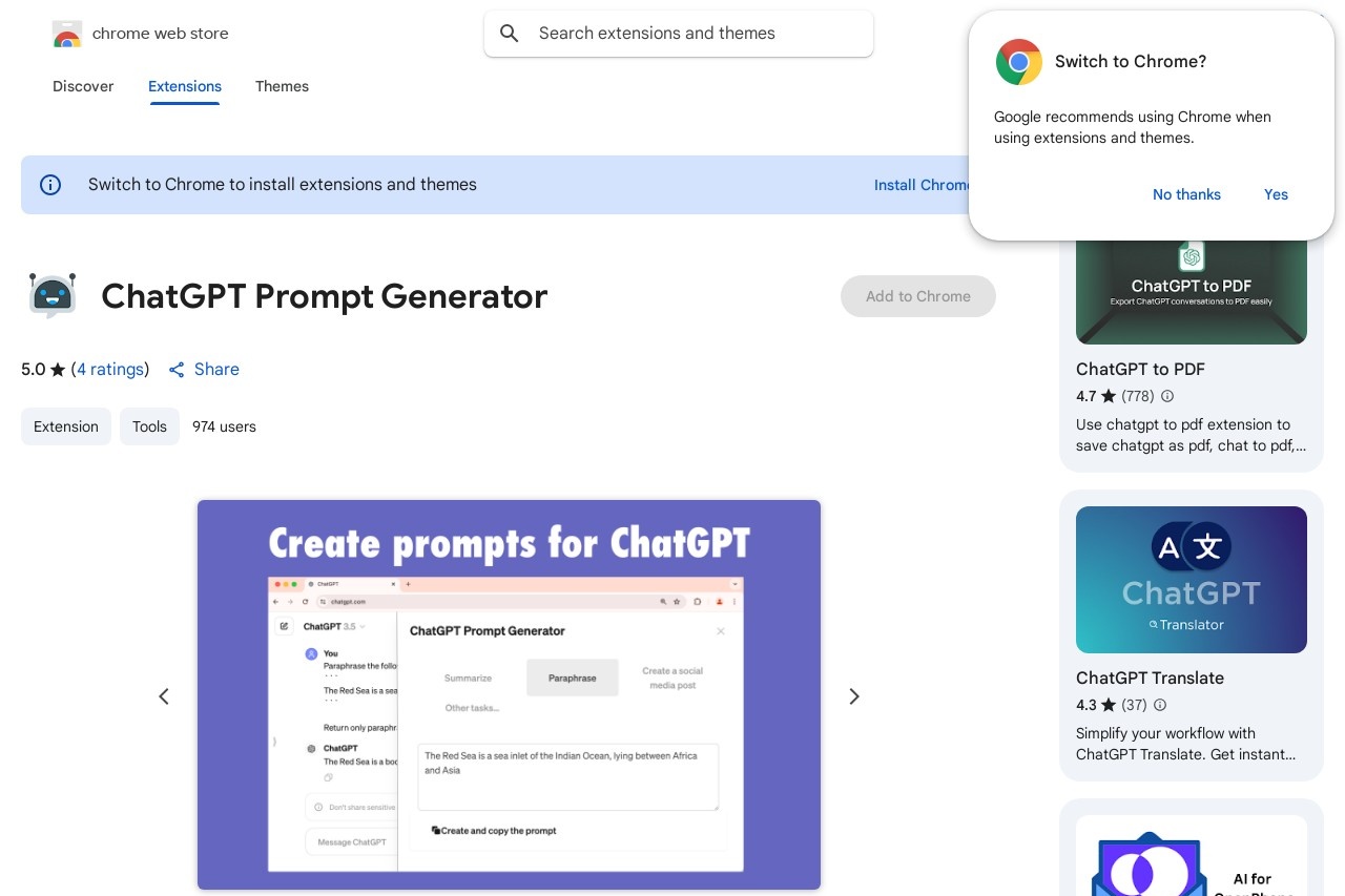 ChatGPT Prompt Generator