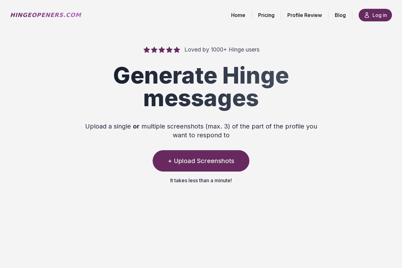 Hinge Messages Generator