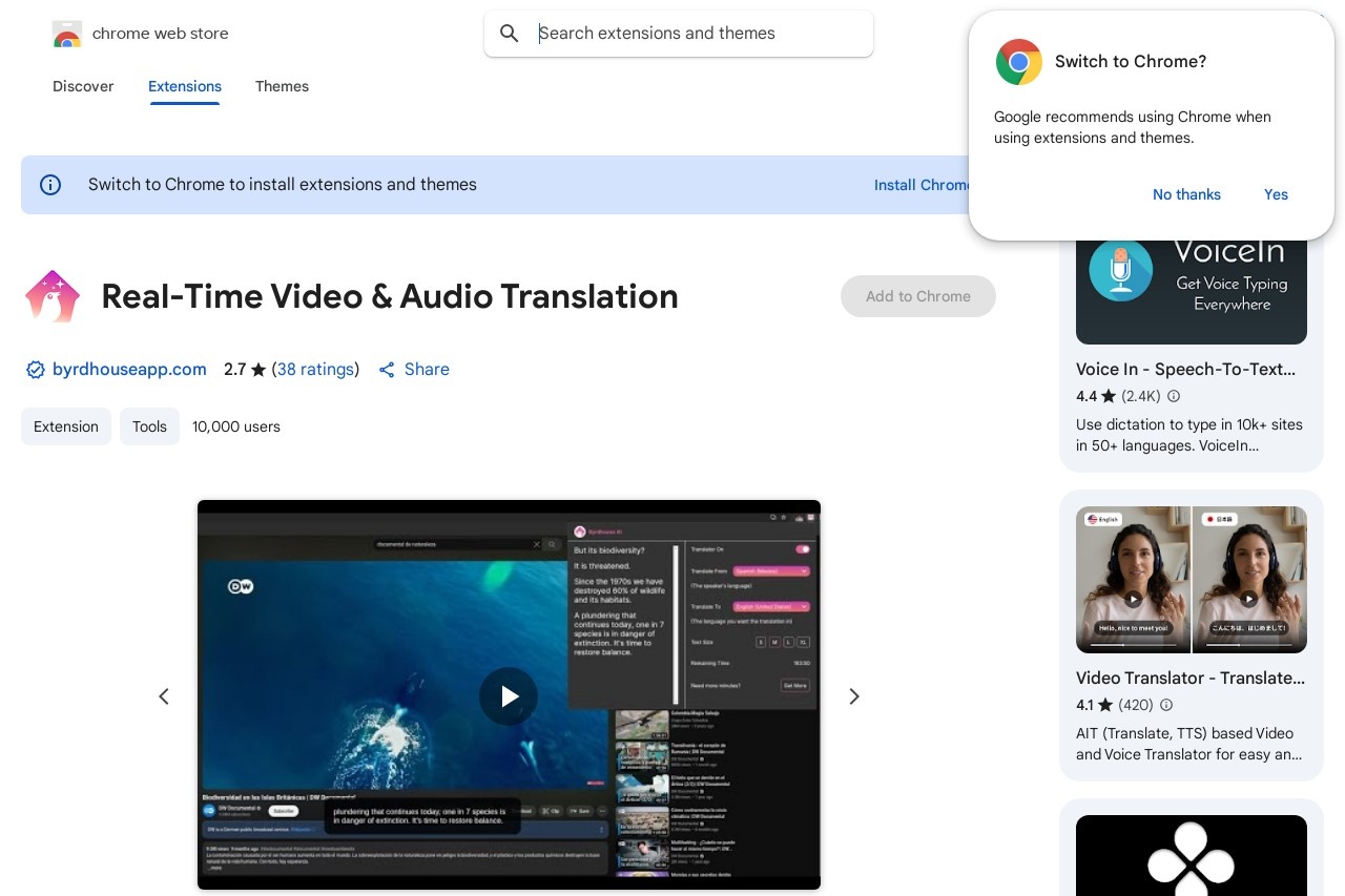 Real-Time Video & Audio Translation