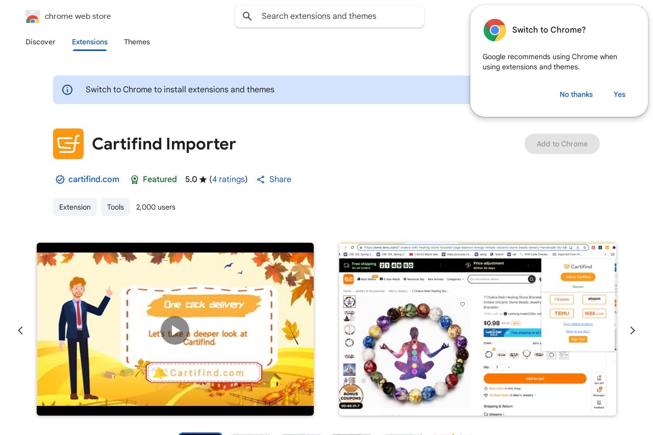 Cartifind Importer