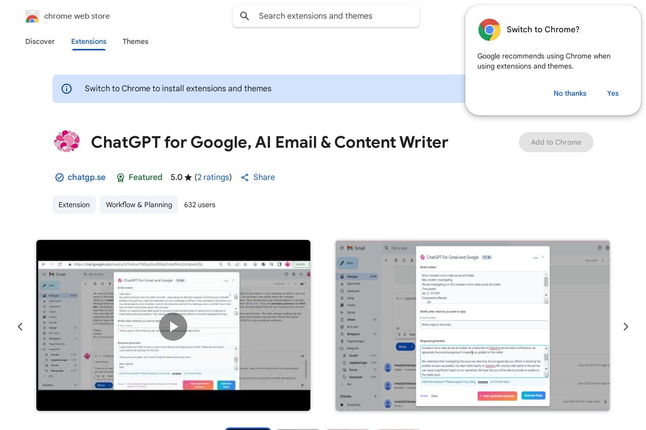 ChatGPT for Google