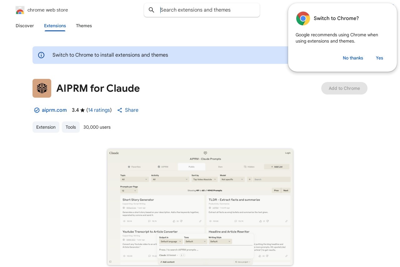 AIPRM for Claude