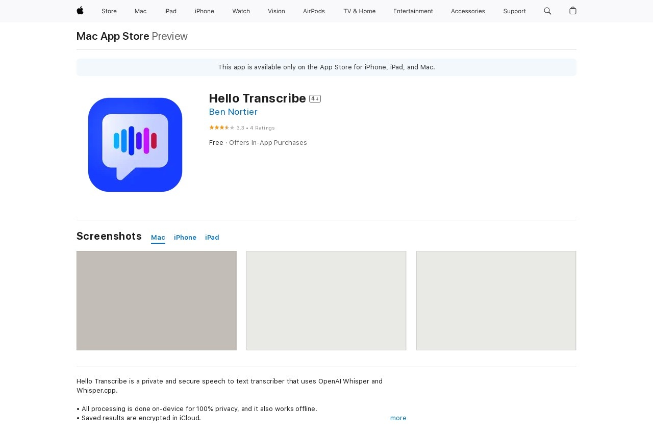 Hello Transcribe