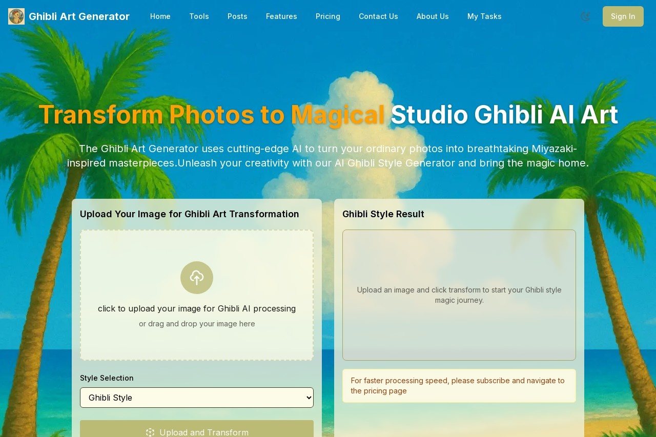 Ghibli Art Generator