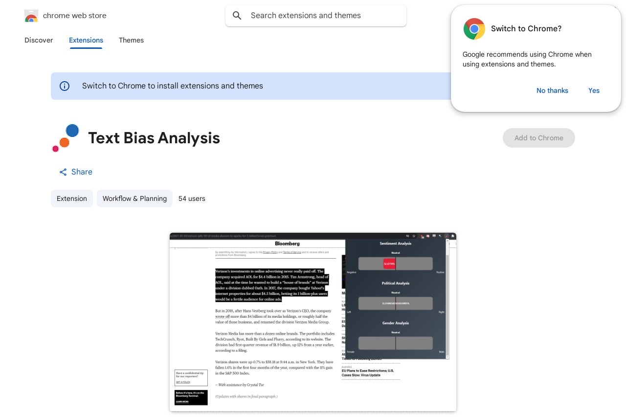 Text Bias Analysis