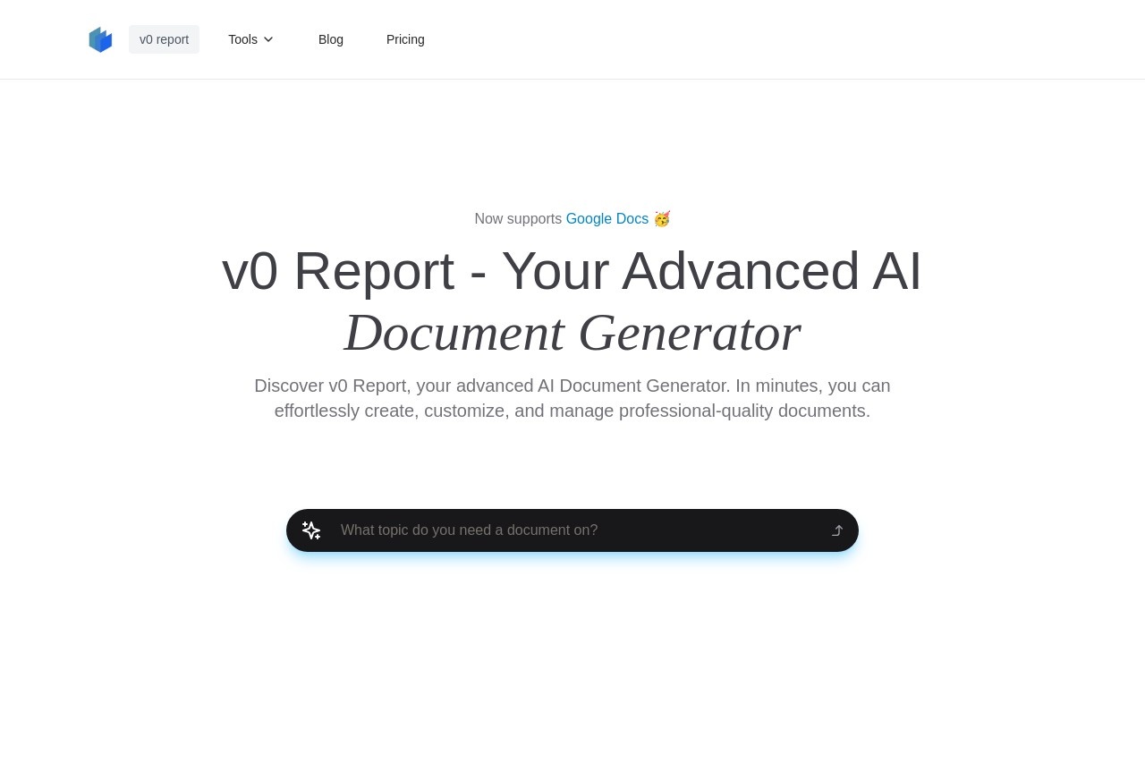 v0 report