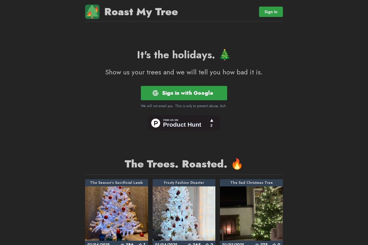 Roast My Tree
