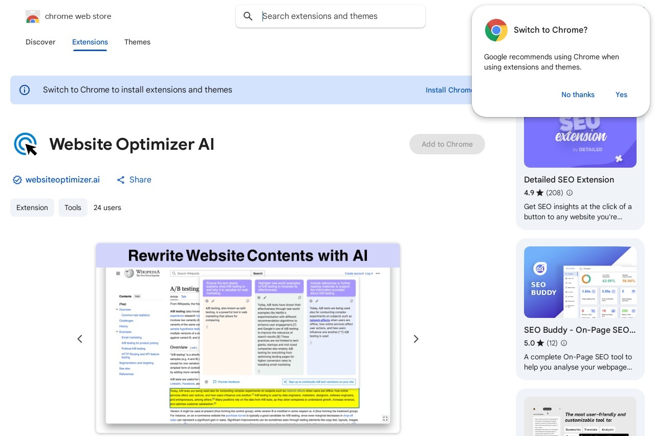 Website Optimizer AI