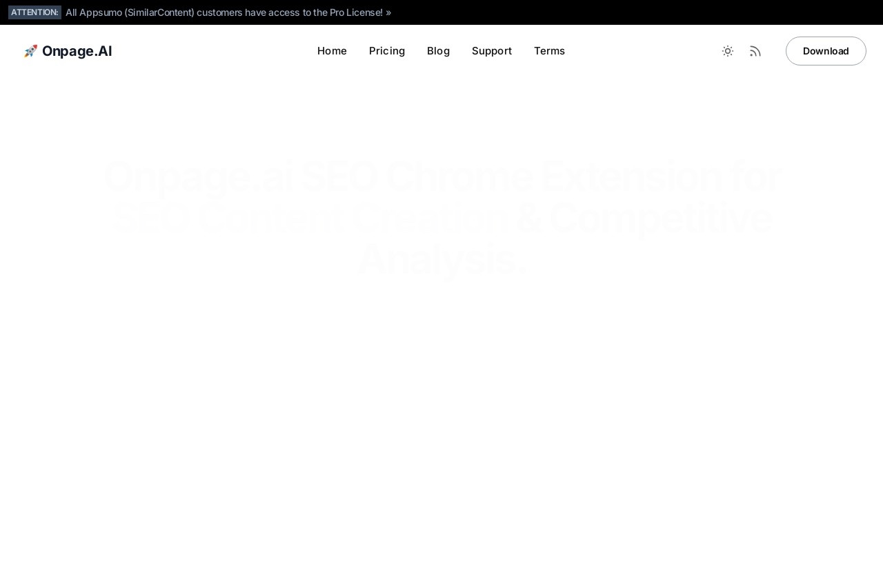 Onpage AI SEO Chrome Extension