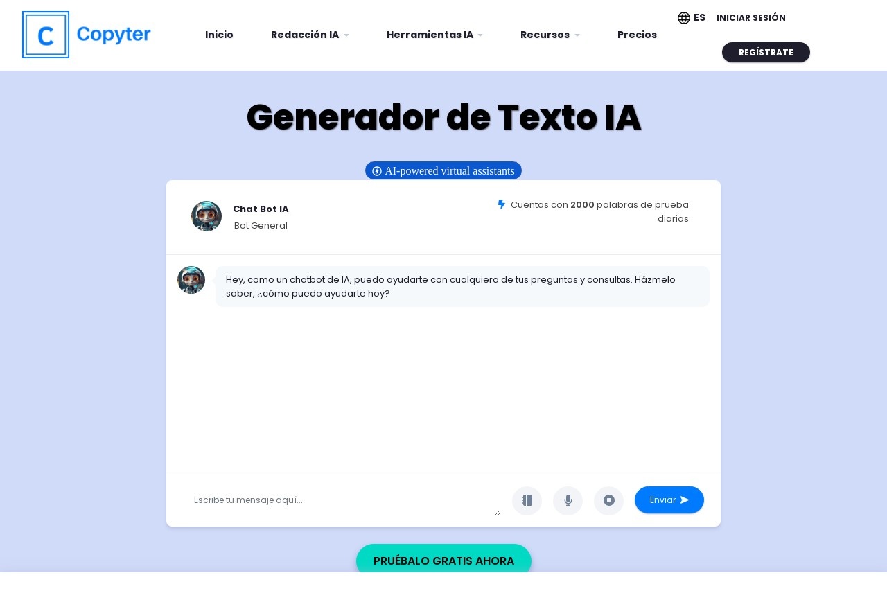 Generador de Textos Inteligencia Artificial