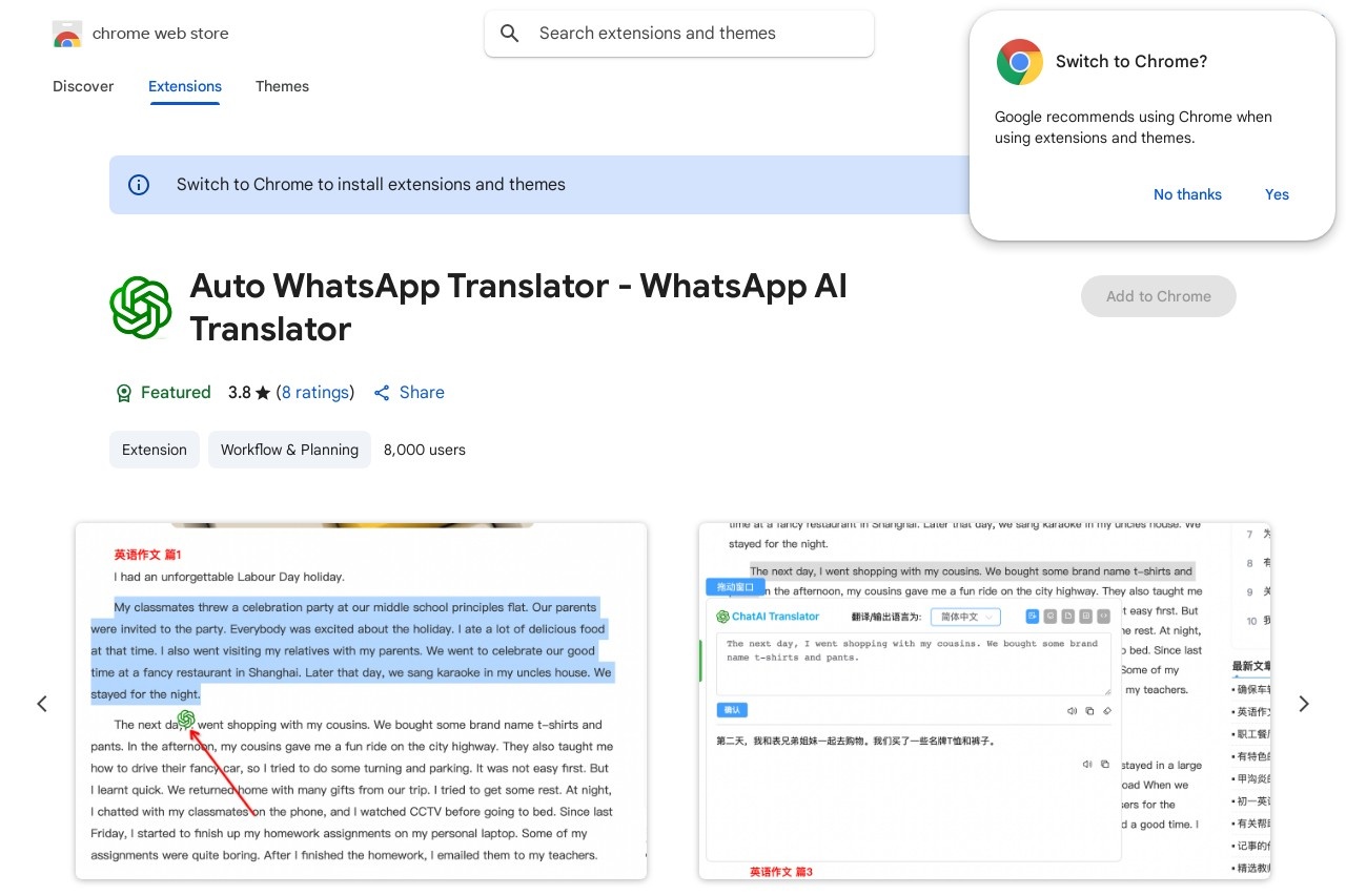 Auto WhatsApp Translator