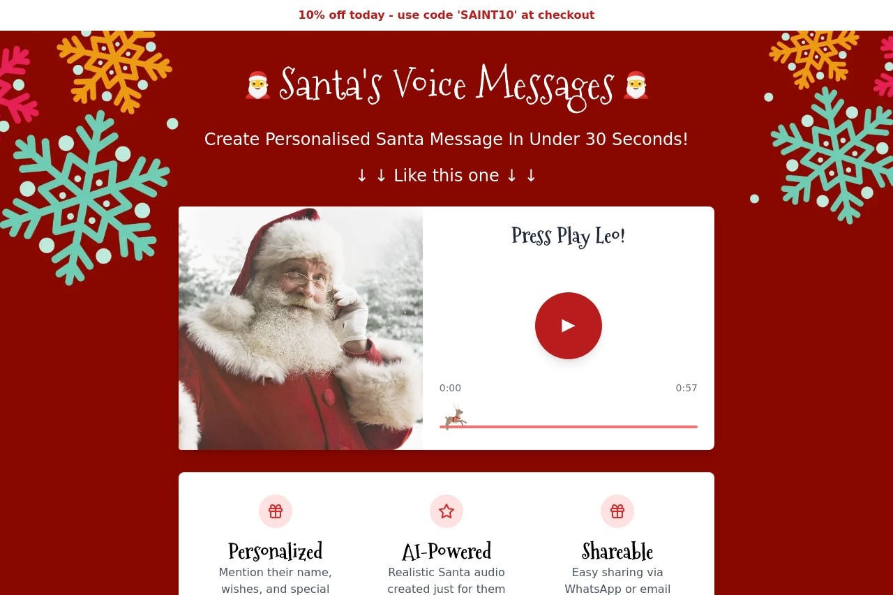 Santa's Voice Message