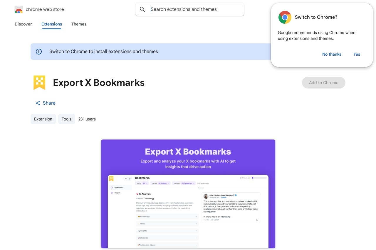 Export X Bookmarks