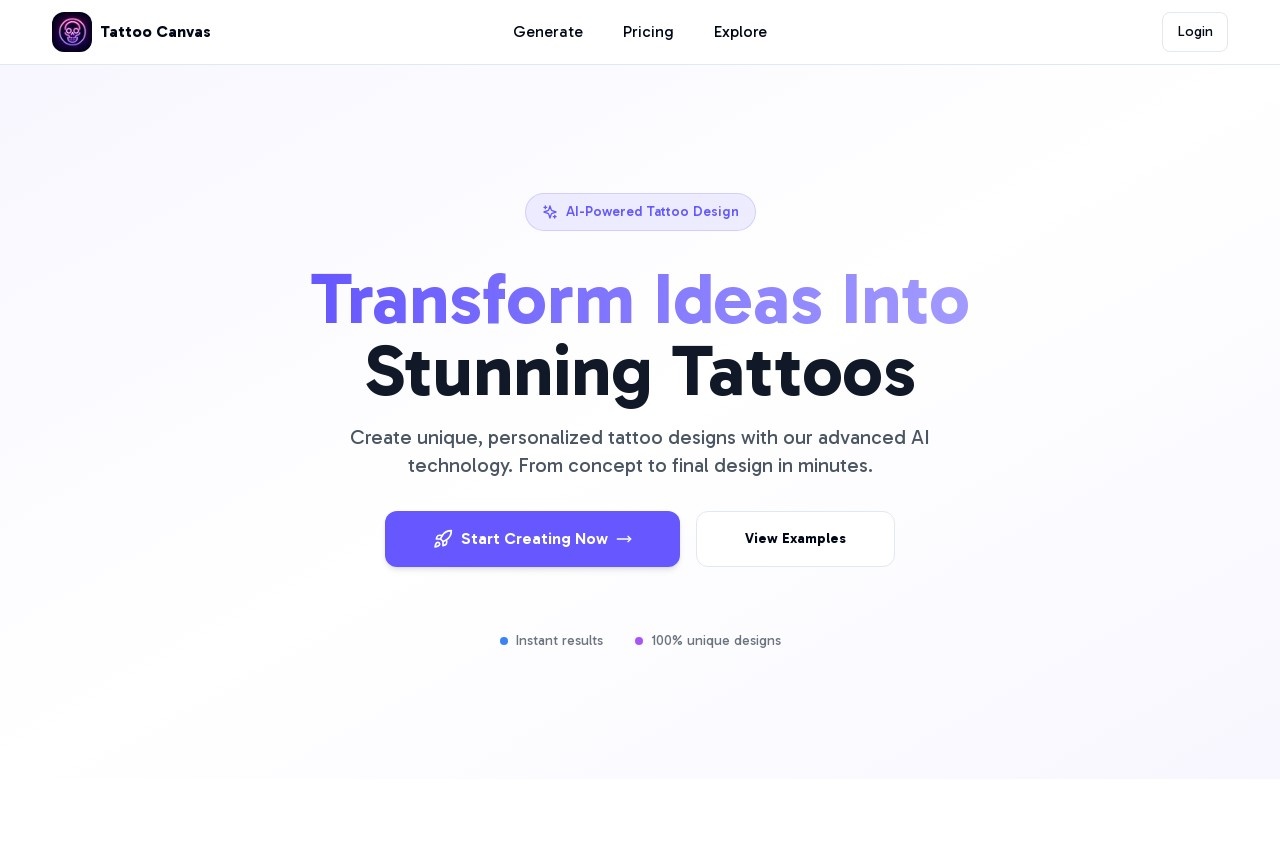Tattoo Canvas | Create AI Tattoo Designs for FREE