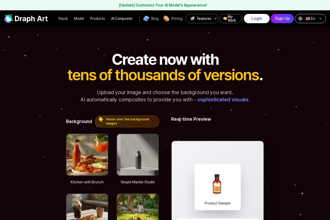 AI Product Photography & Model Images | Free Stock | Draph Art