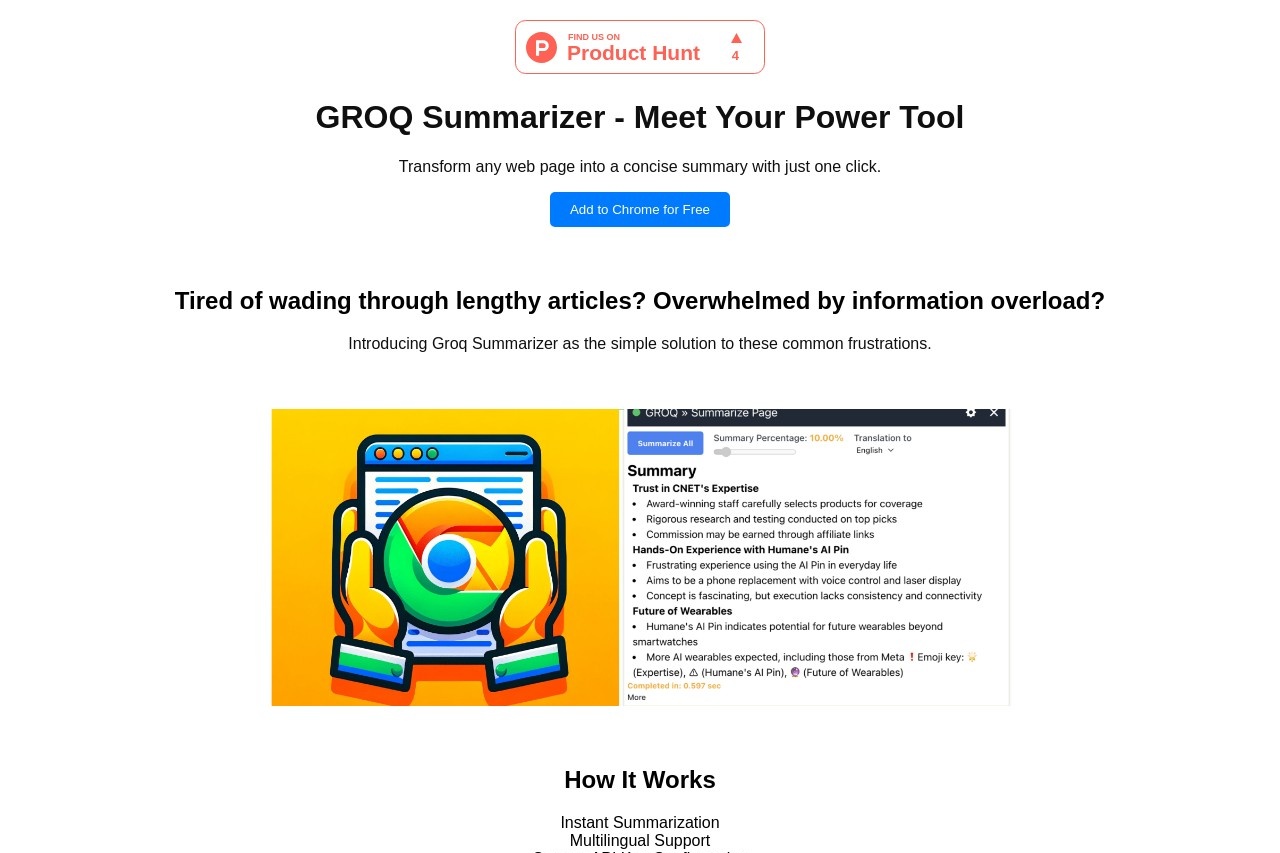 Groq Summarizer