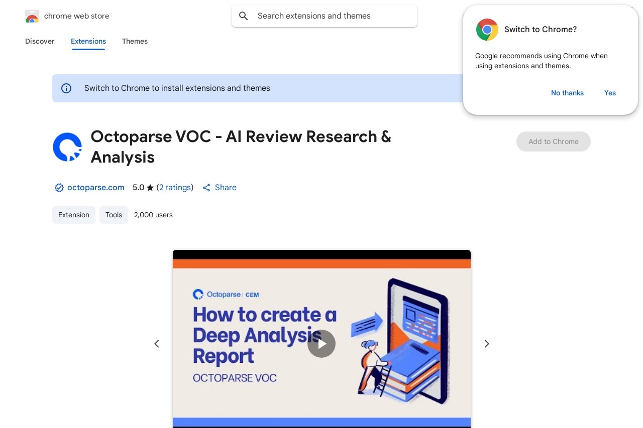 Octoparse VOC
