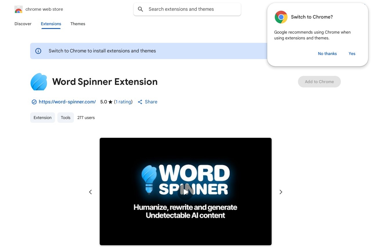 Word Spinner Extension