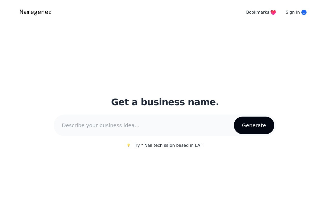 AI Business Name Generator