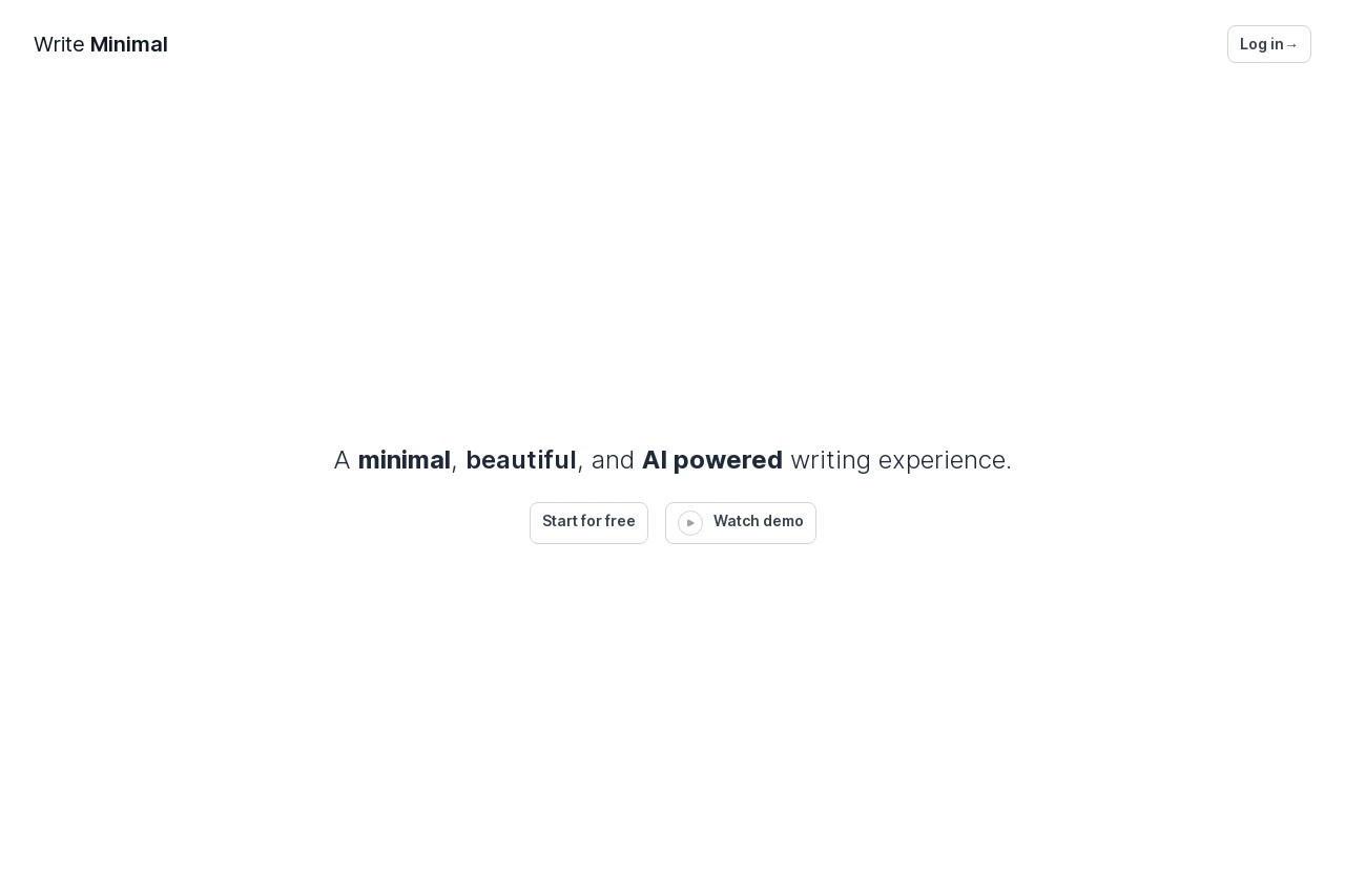 writeminimal