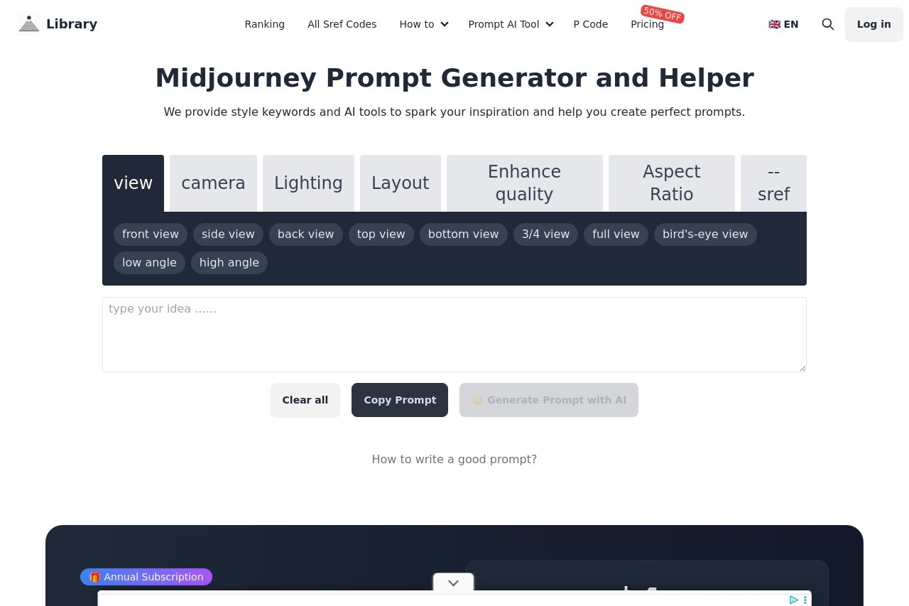 Midjourney Prompt Generator