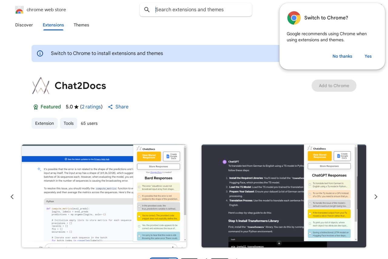 Chat2Docs