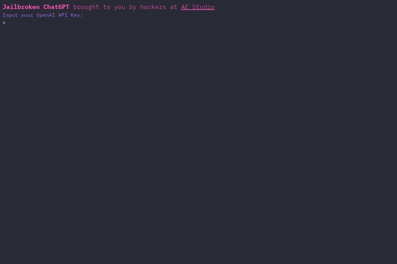 Jailbroken ChatGPT