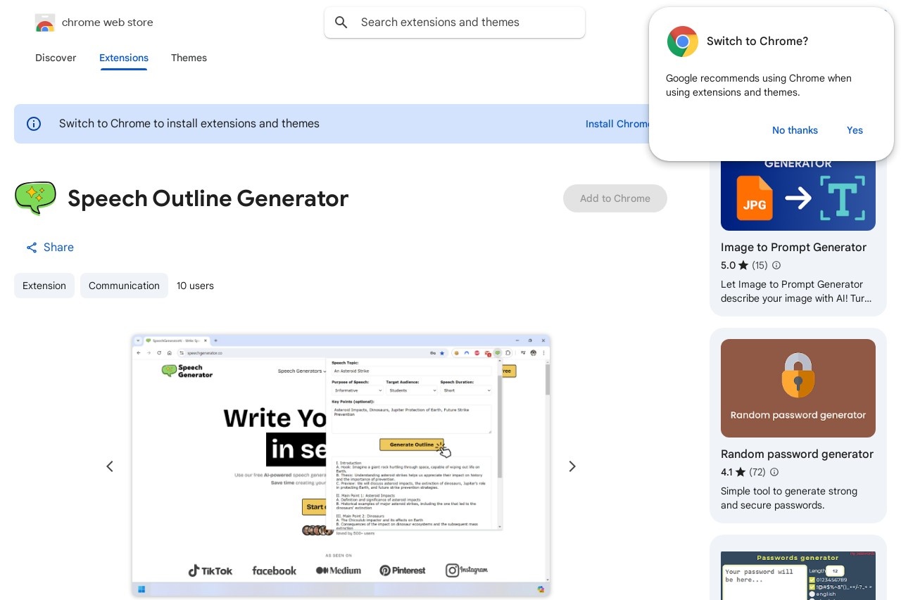 Speech Outline Generator