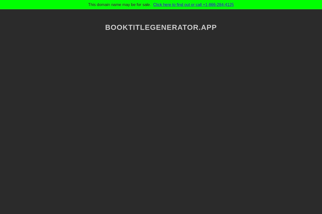 Book Title Generator
