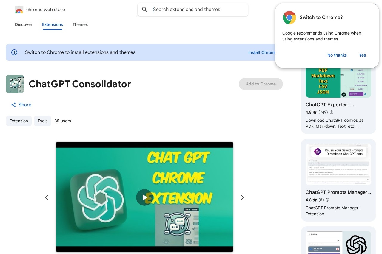 ChatGPT Consolidator