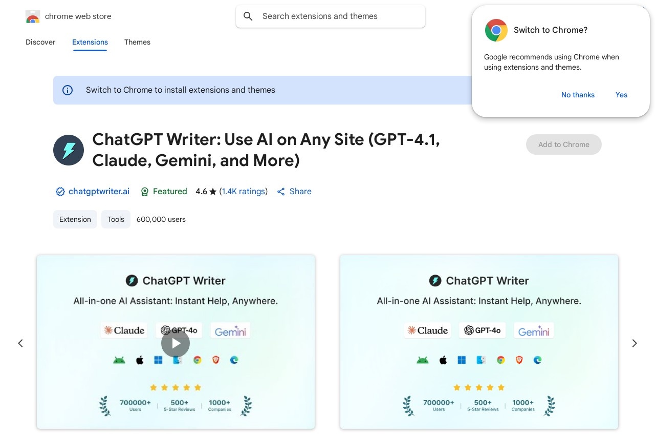 ChatGPT Writer