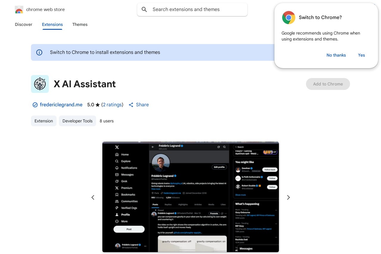 X AI Assistant