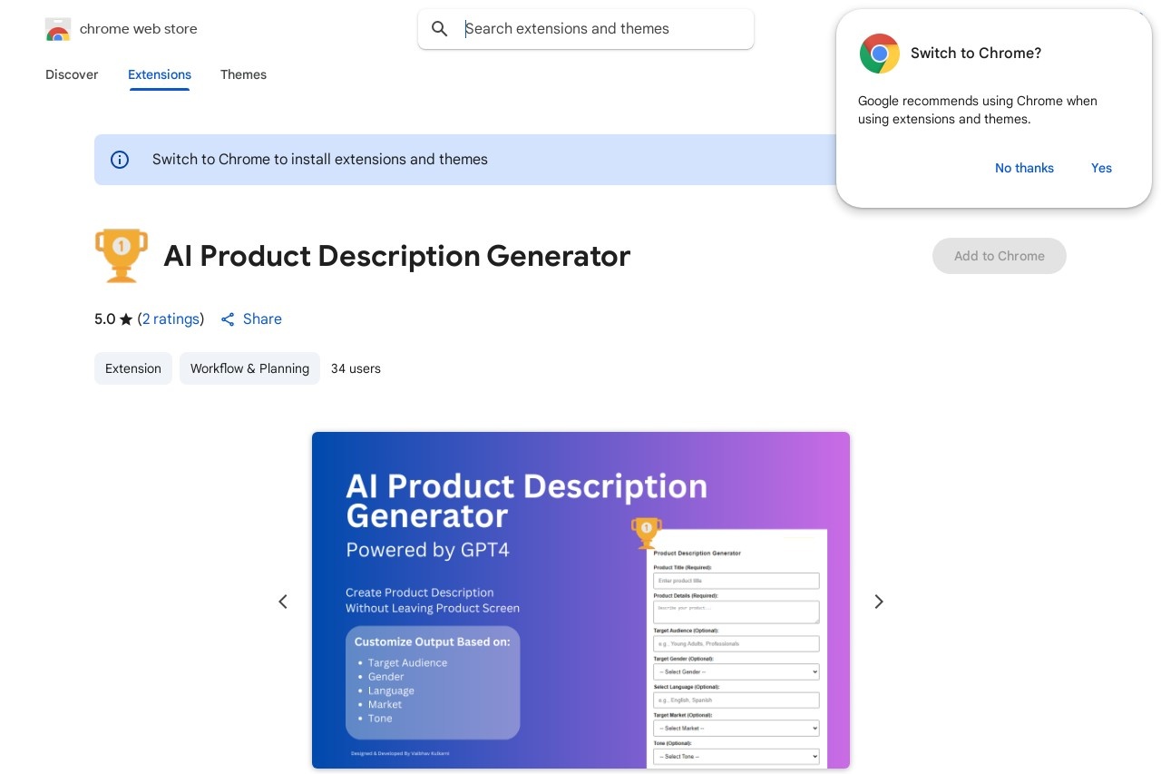 AI Product Description Generator