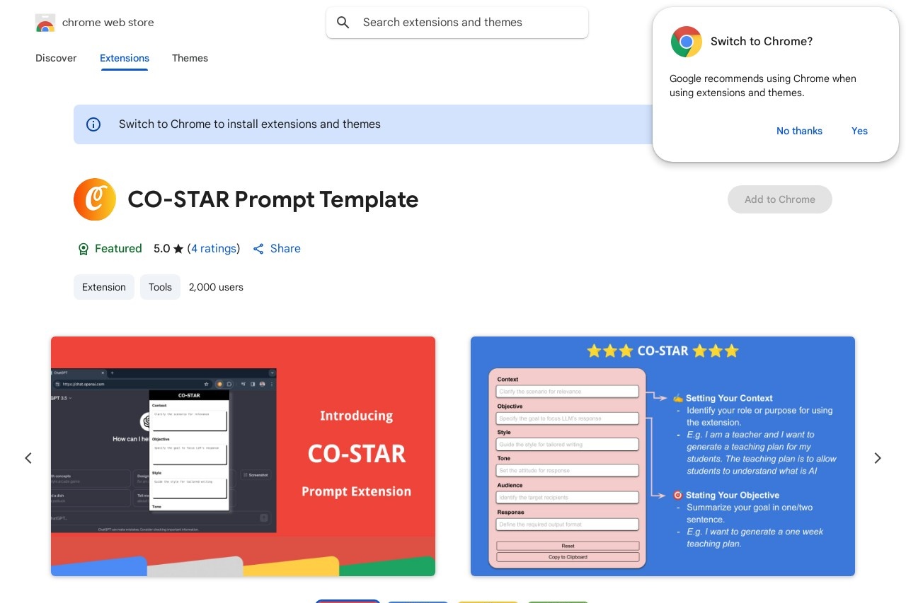 CO-STAR Prompt Template