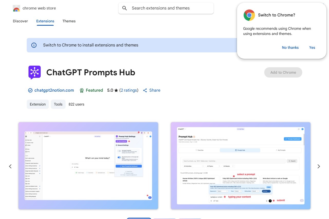ChatGPT Prompts Hub