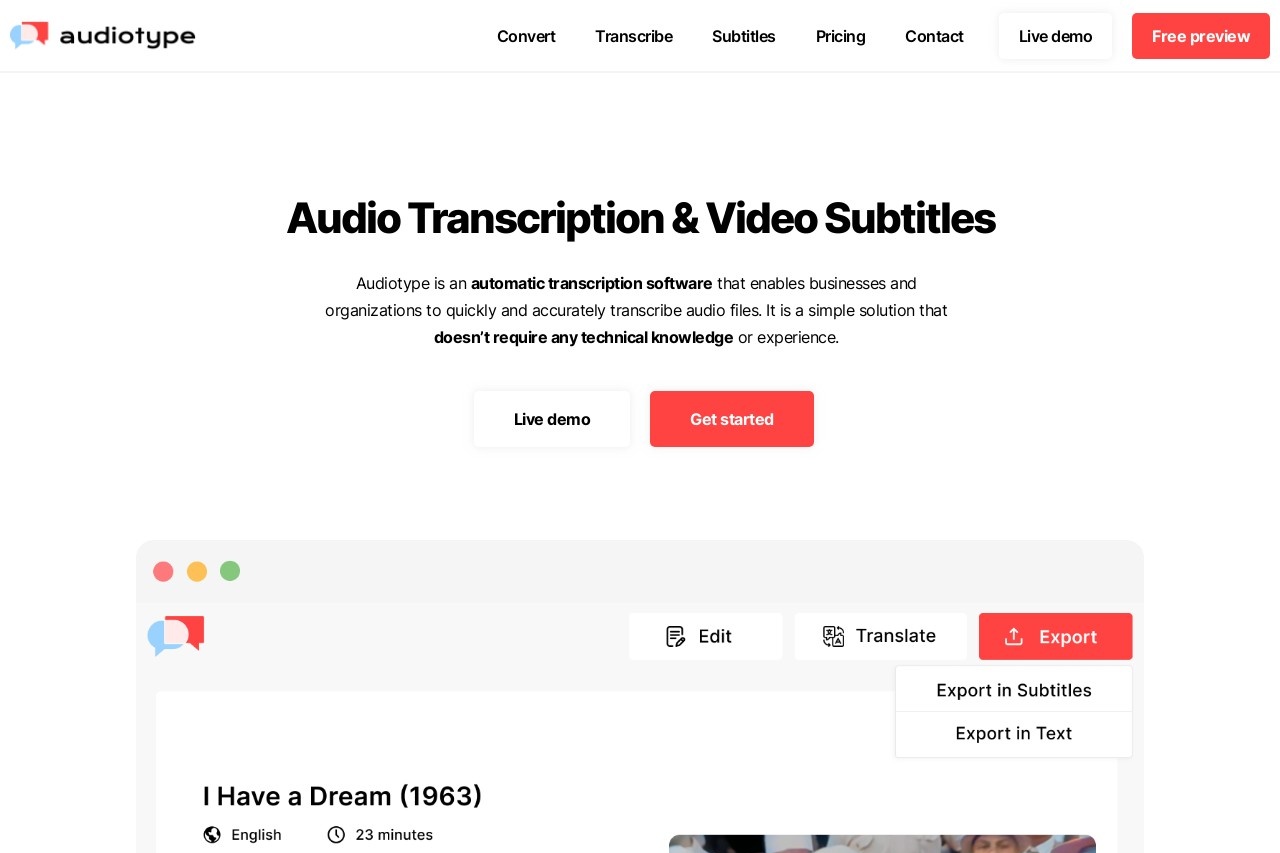 Audiotype