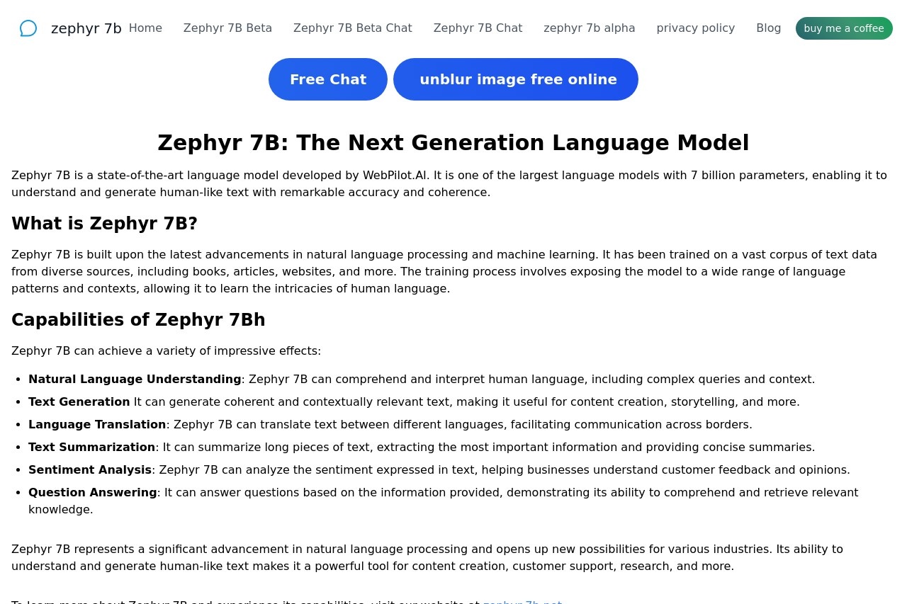 Zephyr 7B beta