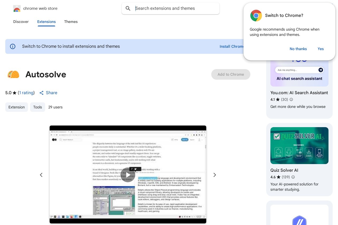 Autosolve