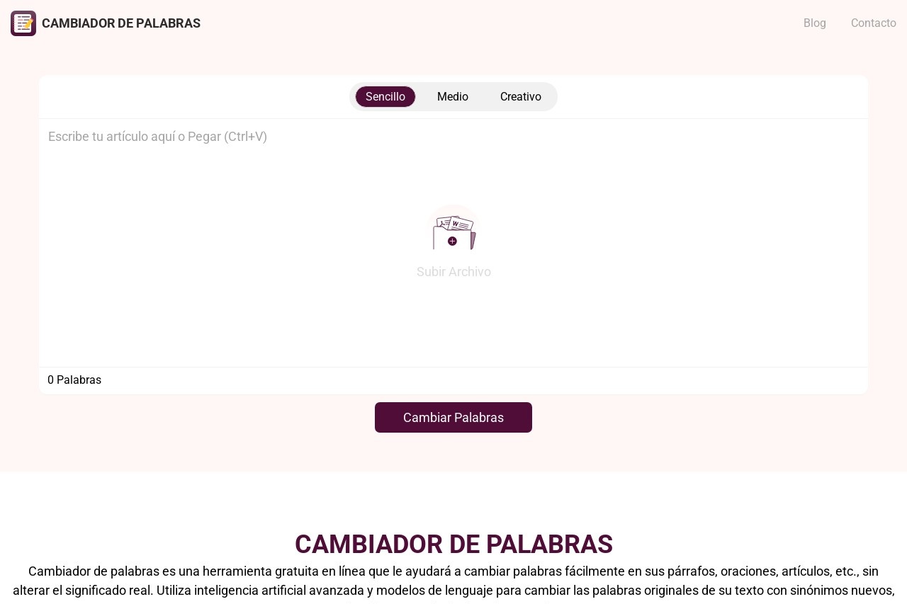 Cambiador De Palabras