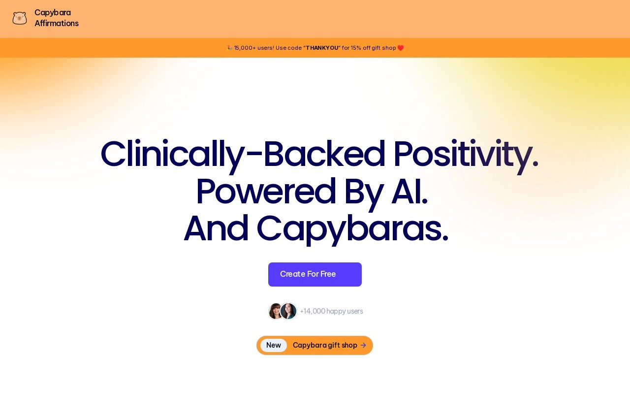 Capybara Affirmations AI