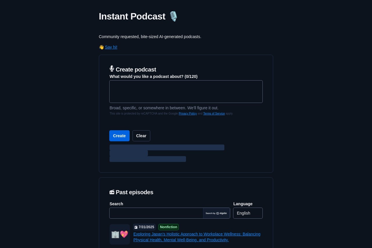 Instant Podcast