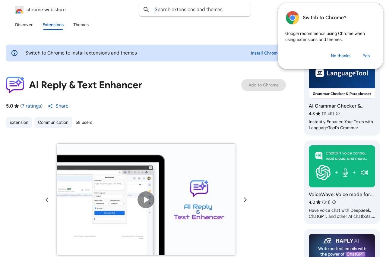 AI Reply & Text Enhancer