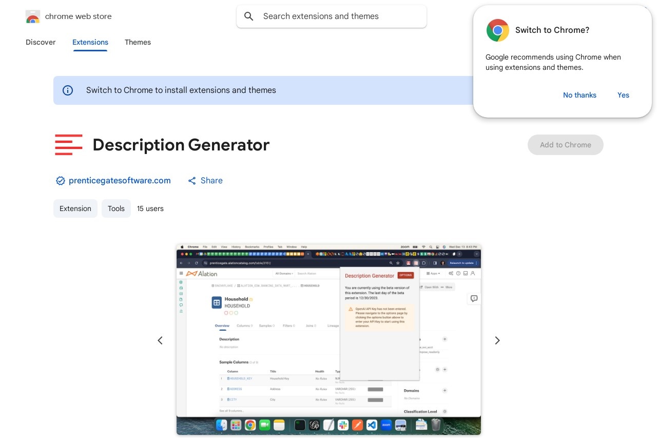 Description Generator