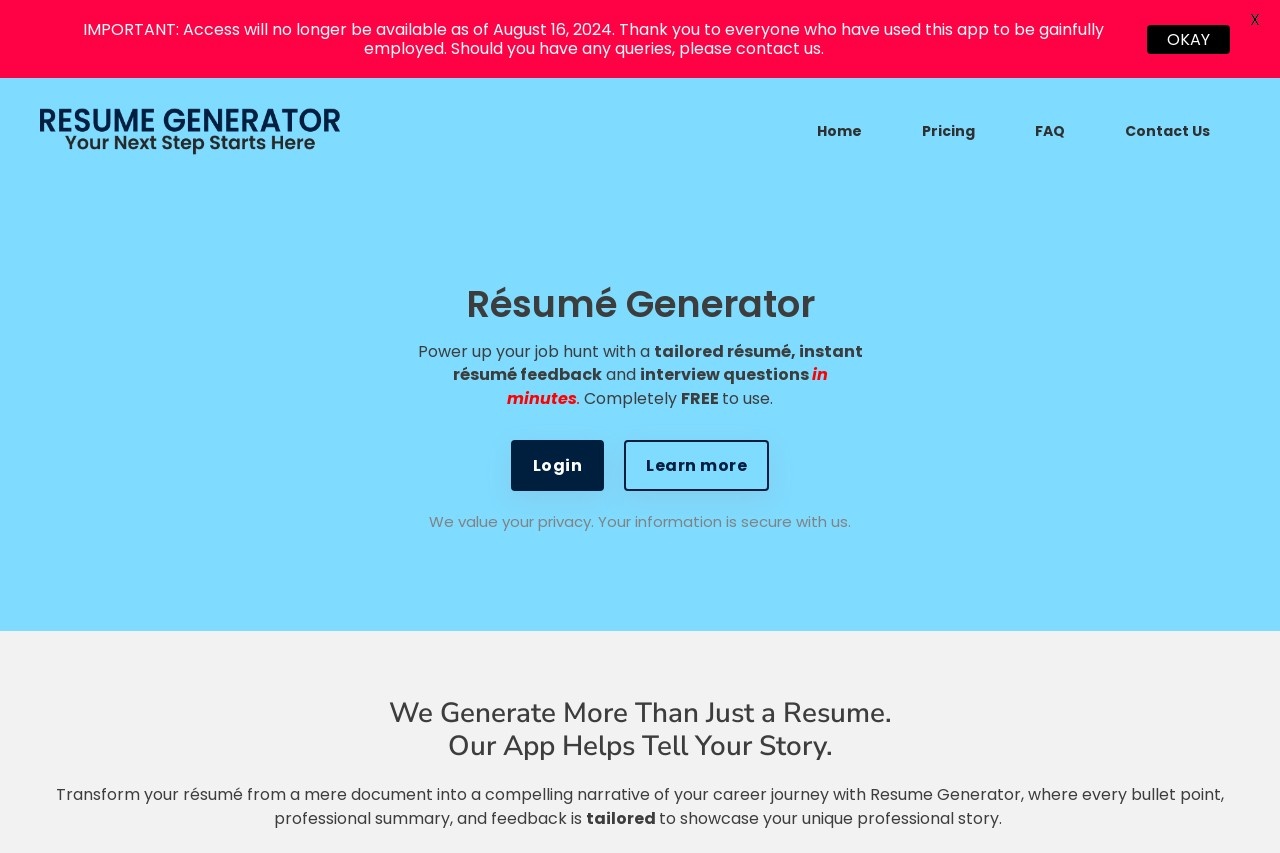 Resumegenerator.io