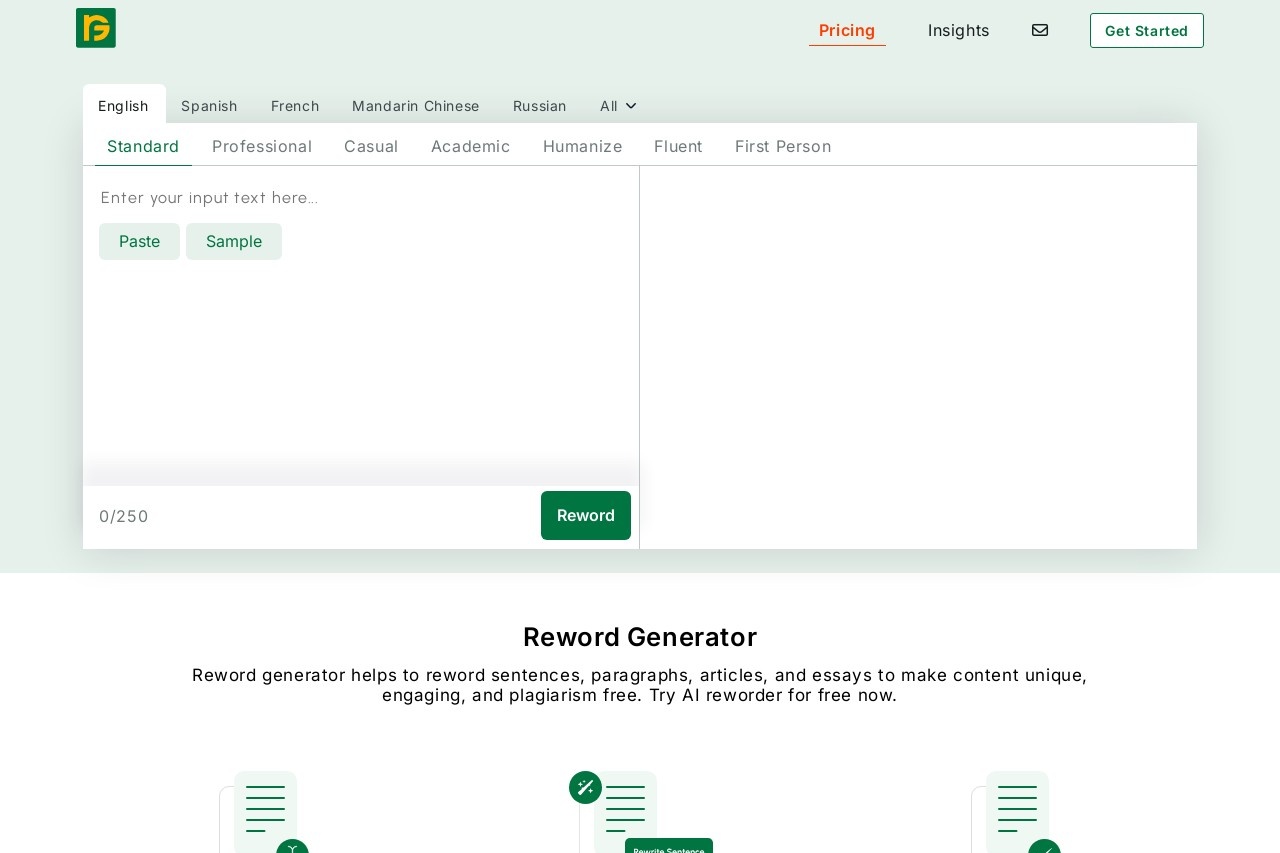 Reword Generator