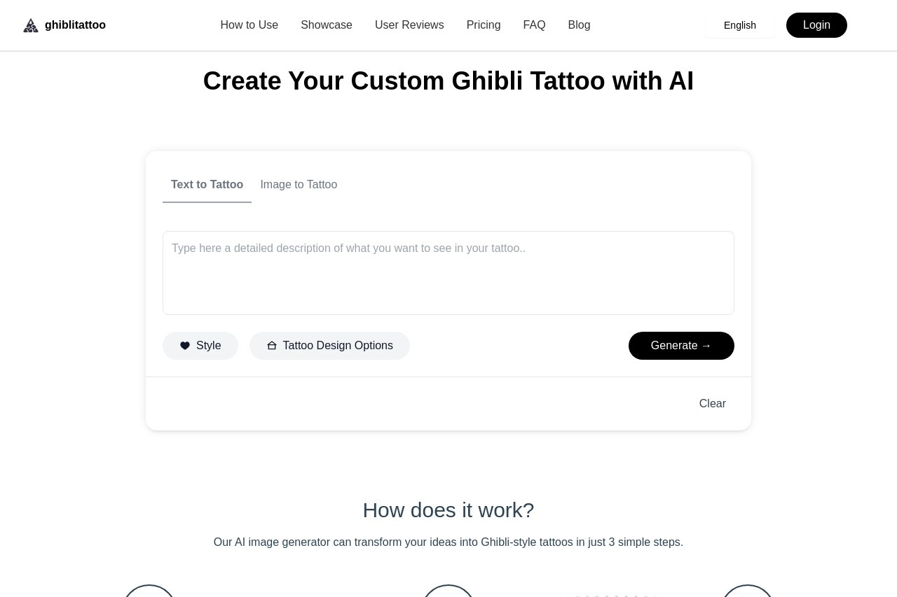 ghibli tattoo generator
