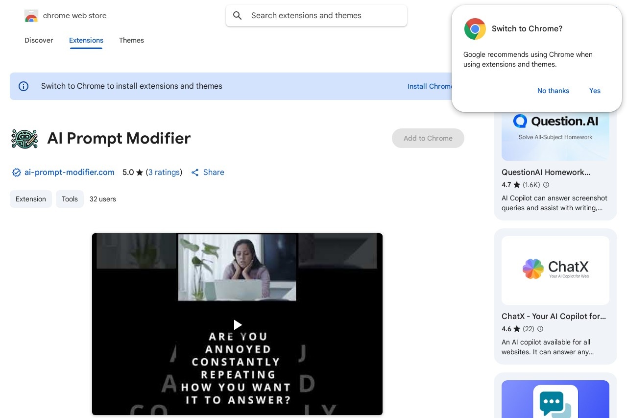 AI Prompt Modifier