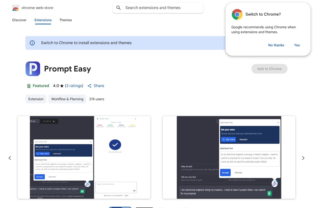 Prompt Easy